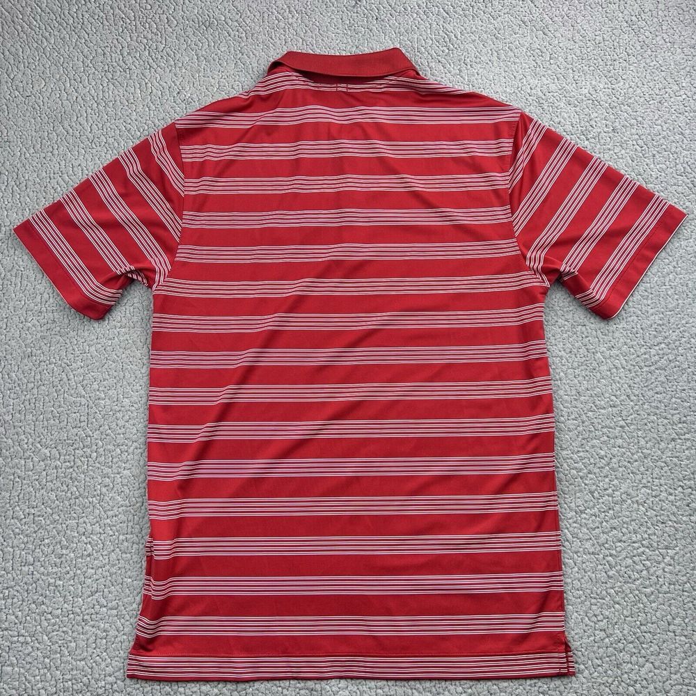 Nike Golf Mens Tour Performance Shirt Small Red White Striped‎ ESPN Logo - Picture 5 of 9